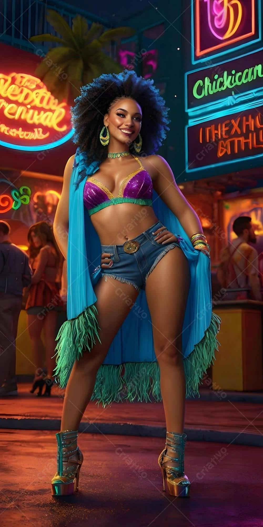 Foto Artística Carnaval Feira Ia Negra dançando
