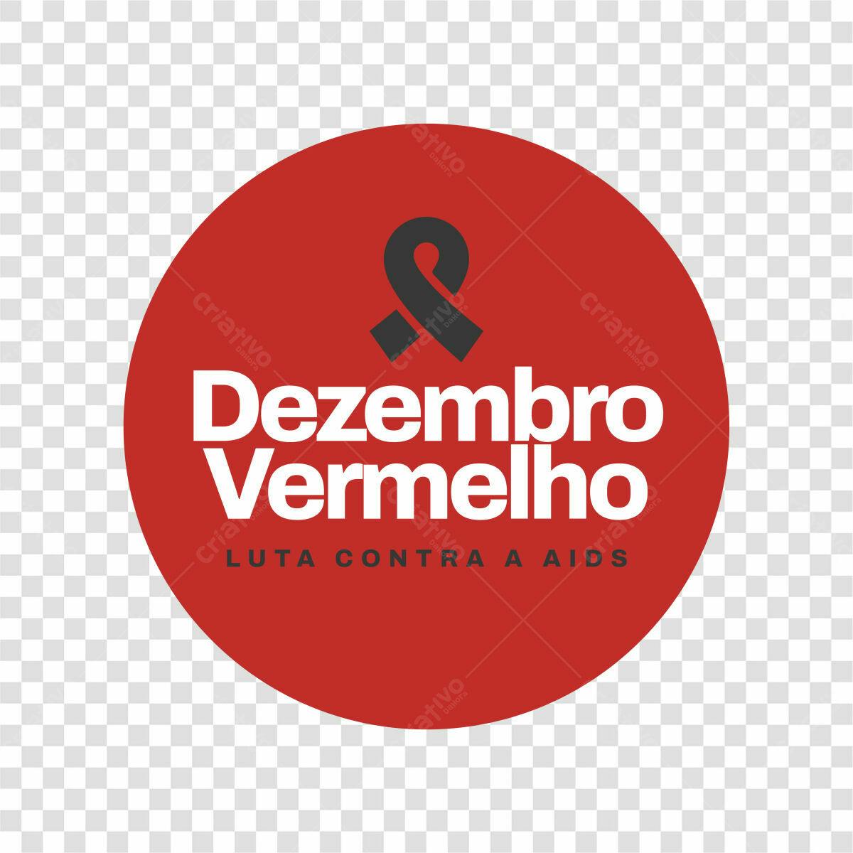 Logotipo vetorial Dezembro Vermelho luta contra a AIDS
