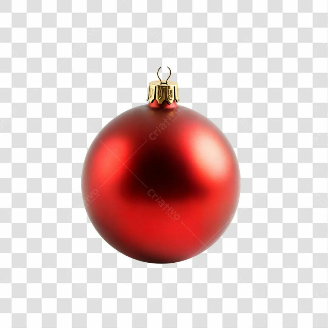 Enfeite Natalino Vermelho PNG com fundo transparente