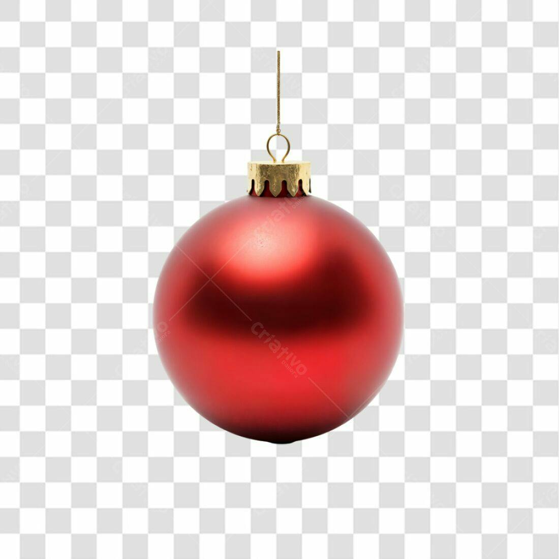Enfeite Natalino Vermelho PNG com fundo transparente