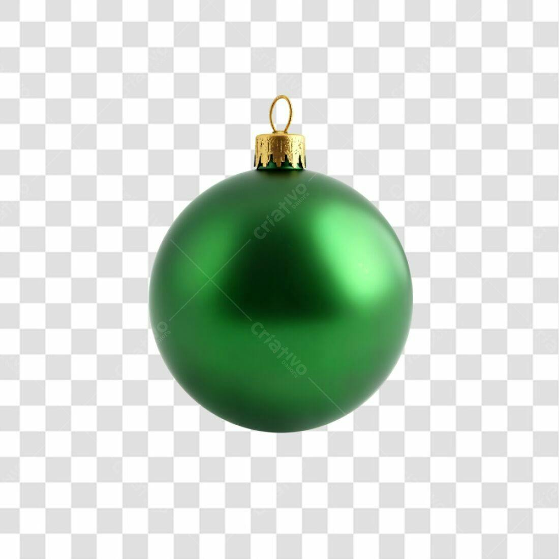 Enfeite de Natal Verde PNG com fundo transparente