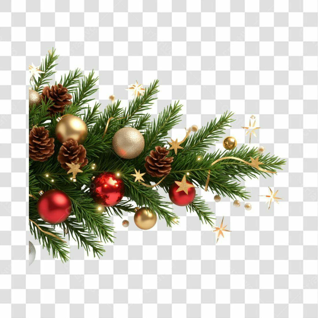Adorno de Natal PNG com fundo transparente