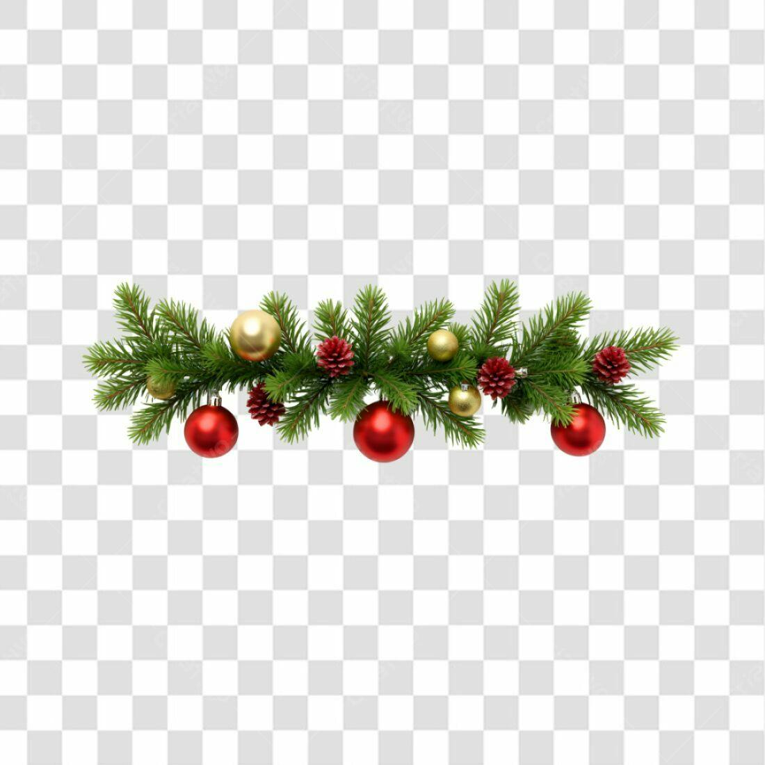 Adorno de Natal PNG com fundo transparente