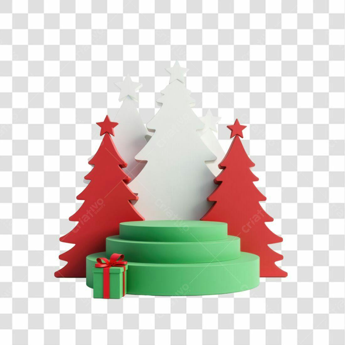 Icone Natalino Árvore de Natal e Presente PNG com fundo transparente