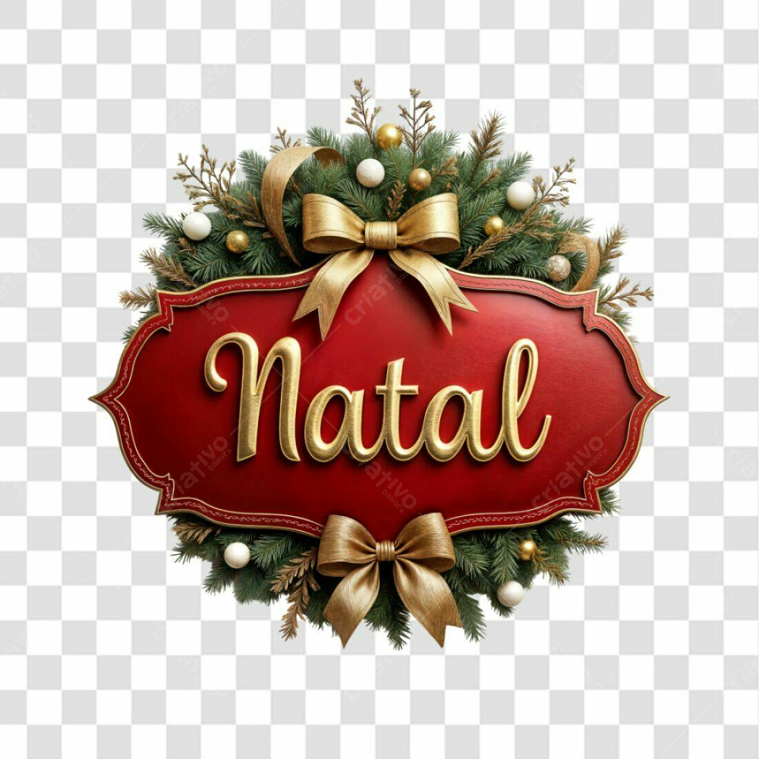 Selo Natalino PNG com fundo transparente