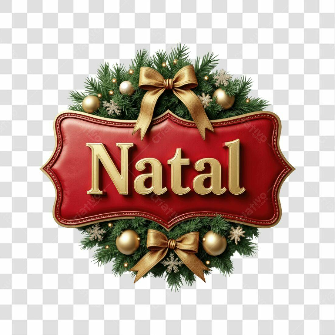Selo Natalino PNG com fundo transparente