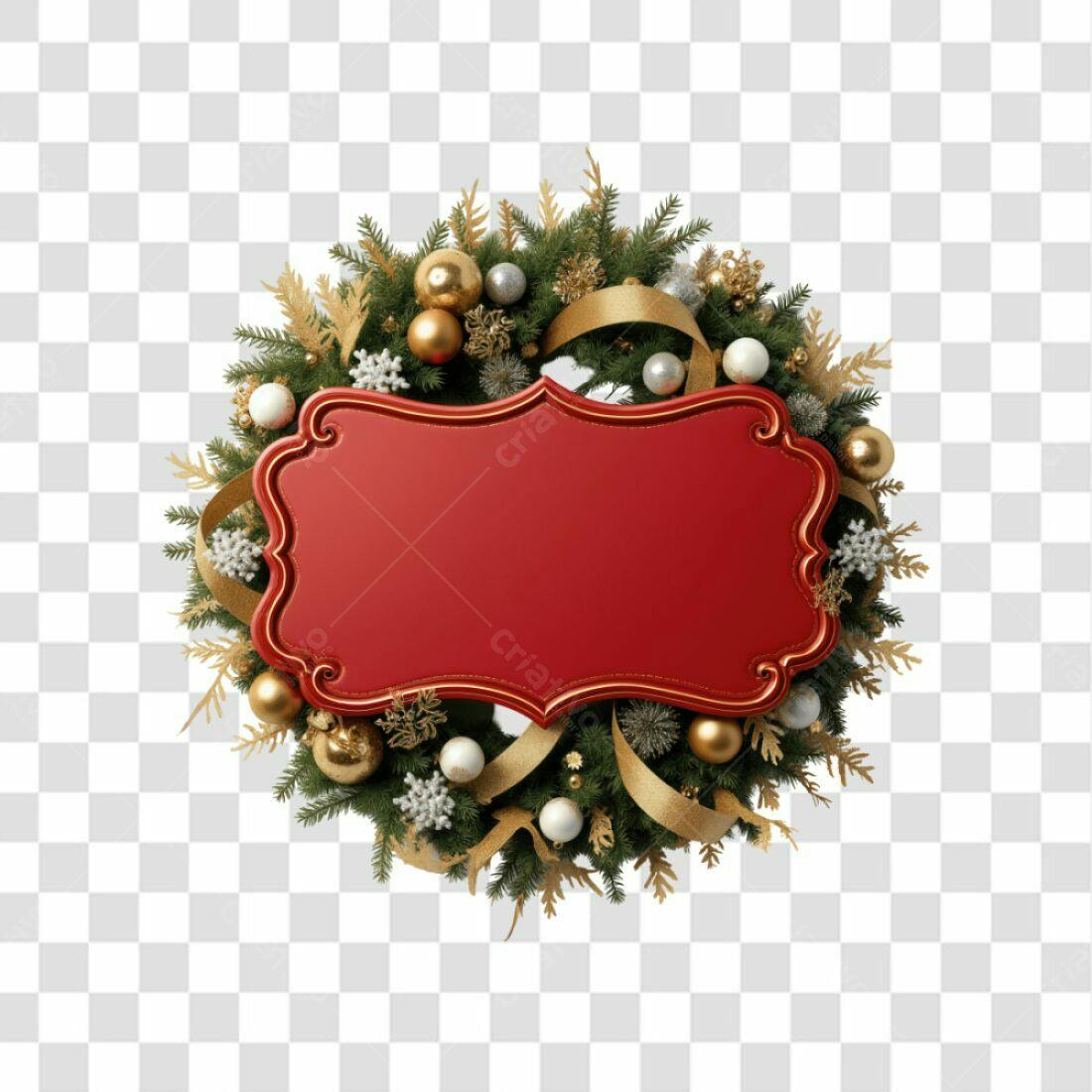 Coroa Natalina PNG com fundo transparente