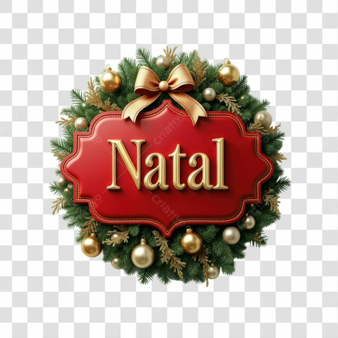 Selo Natalino PNG com fundo transparente