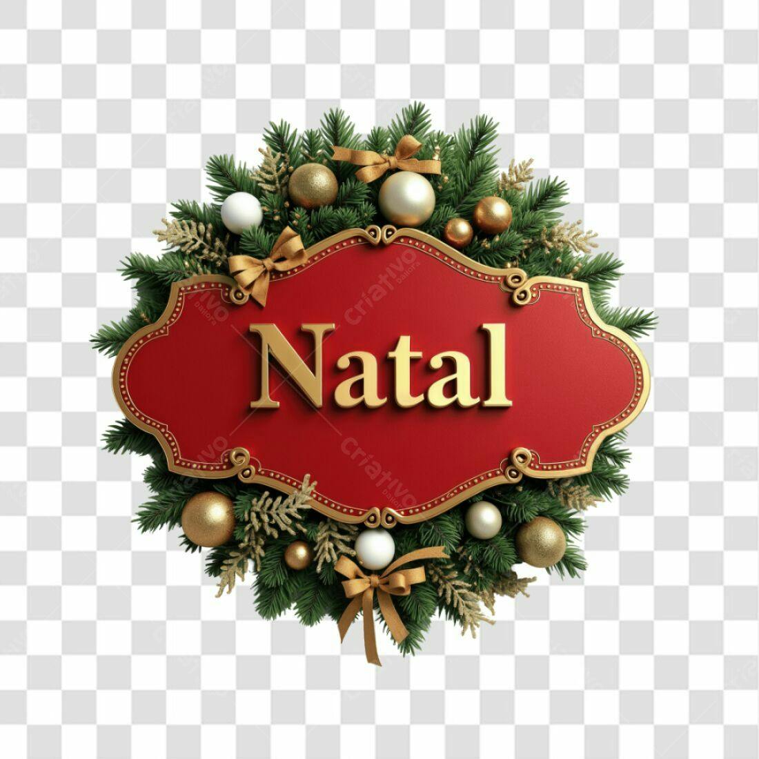 Selo Natalino PNG com fundo transparente