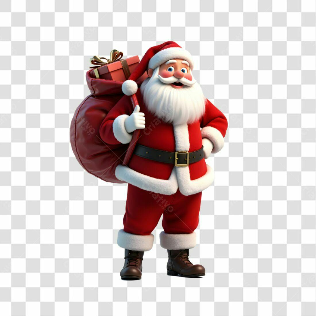 Icone Papai Noel Natal PNG com fundo transparente