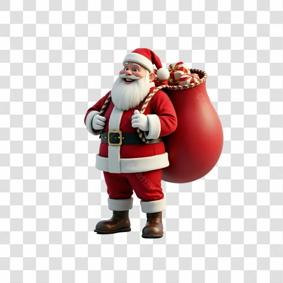 Icone Natal Papai Noel PNG com fundo transparente
