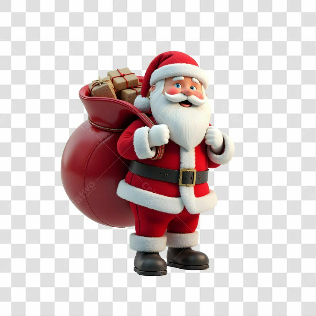 Icone Papai Noel Natal PNG com fundo transparente