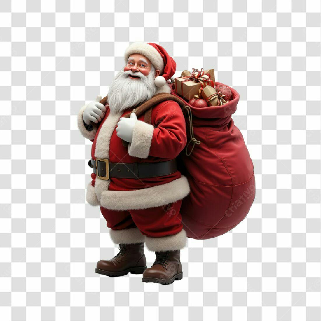 Icone Papai Noel Natal PNG com fundo transparente
