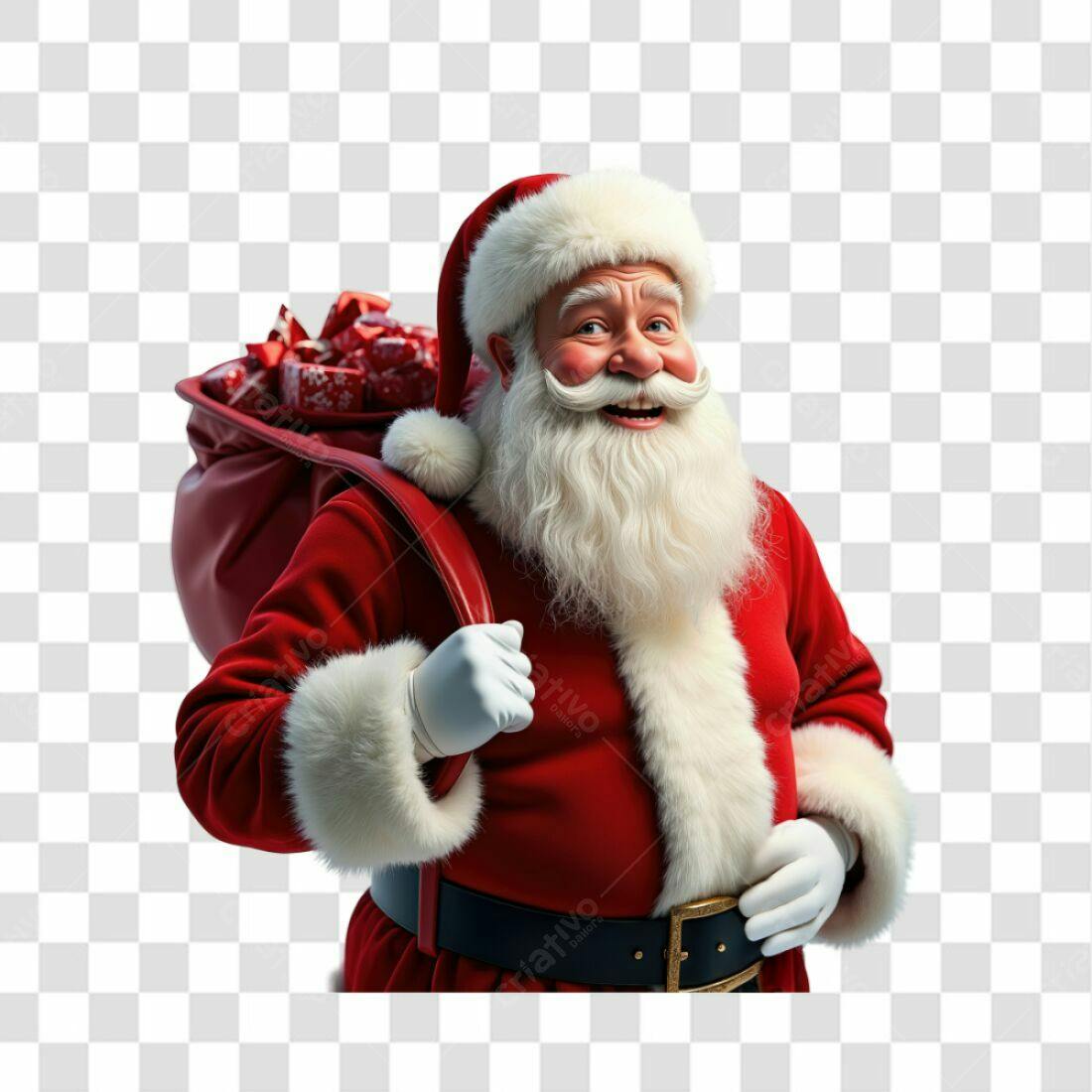 Icone Papai Noel Natal PNG com fundo transparente