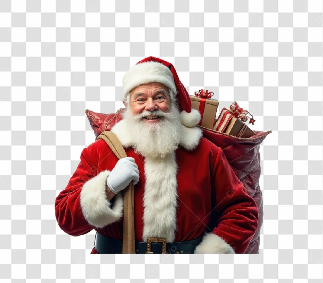 Icone Papai Noel Natal PNG com fundo transparente