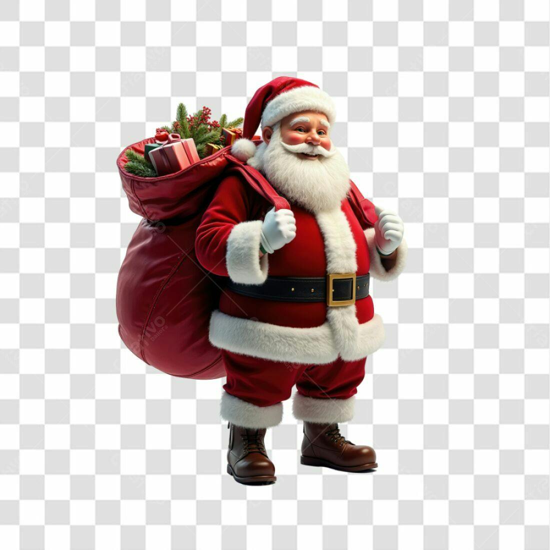 Icone Papai Noel Natal PNG com fundo transparente