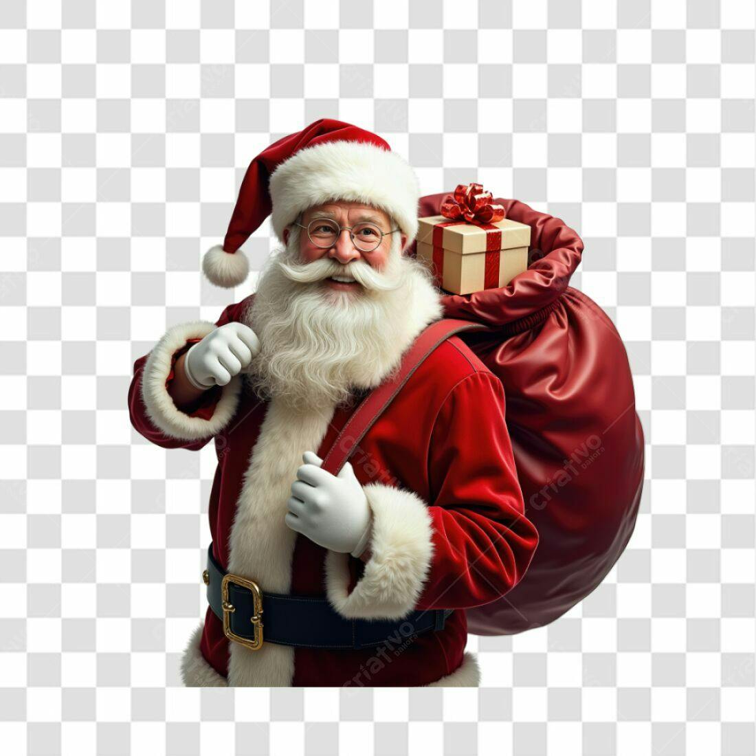 Icone Papai Noel Natal PNG com fundo transparente