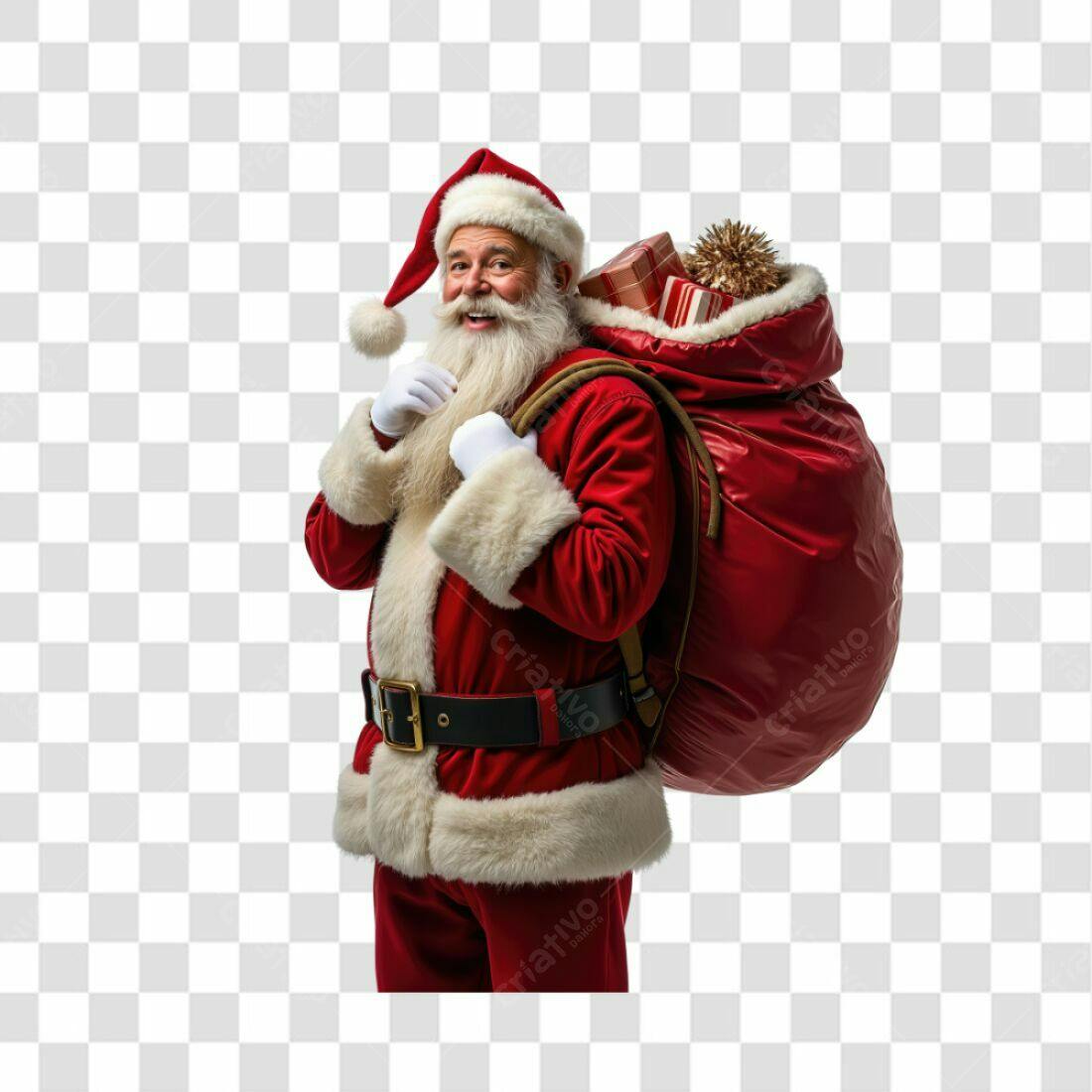 Icone Papai Noel Natal PNG com fundo transparente
