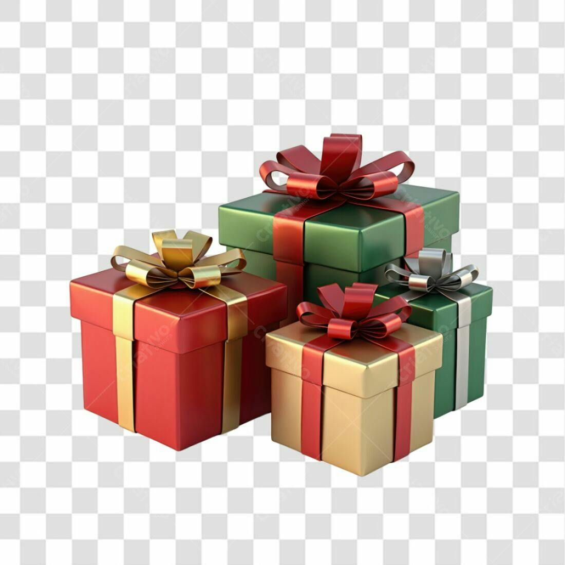 Icones de Presentes Natal PNG com fundo transparente