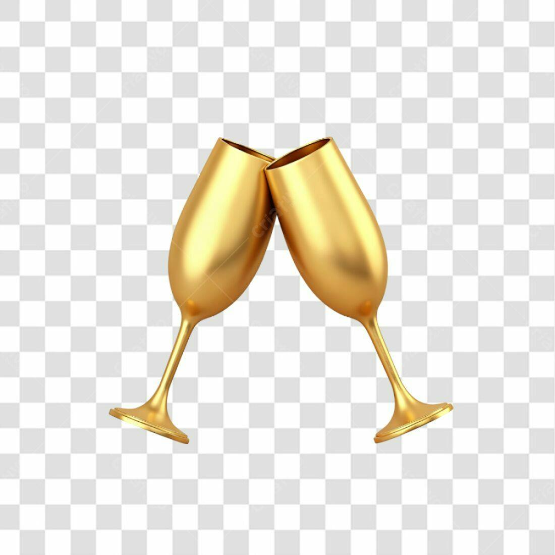 Icone de brinde dourado PNG com fundo transparente