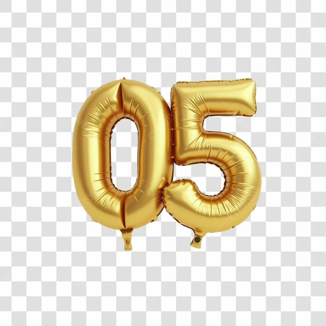 Icone Aniversário 5 anos PNG com fundo transparente