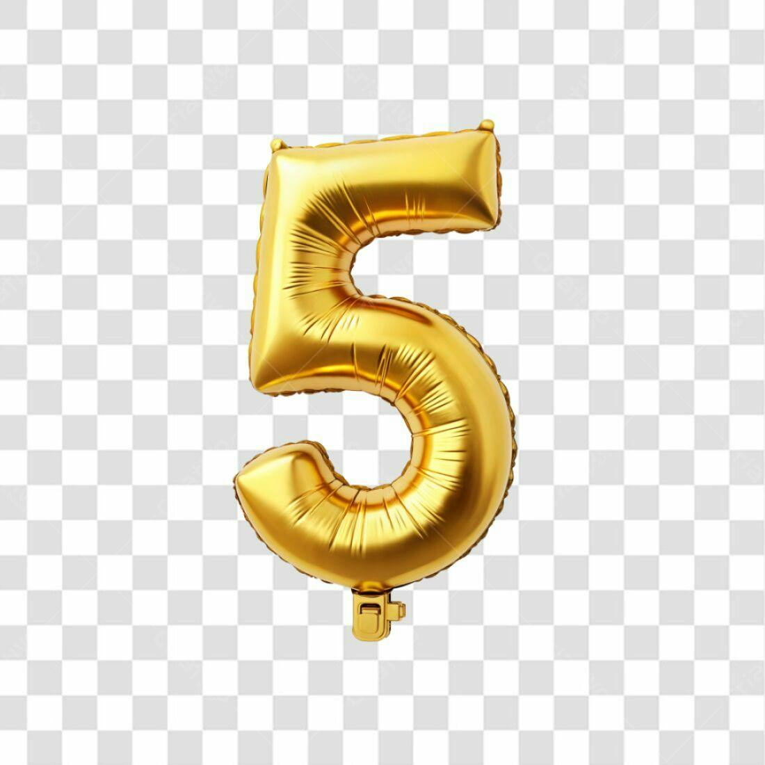 Icone Número 5 Aniversário PNG com fundo transparente