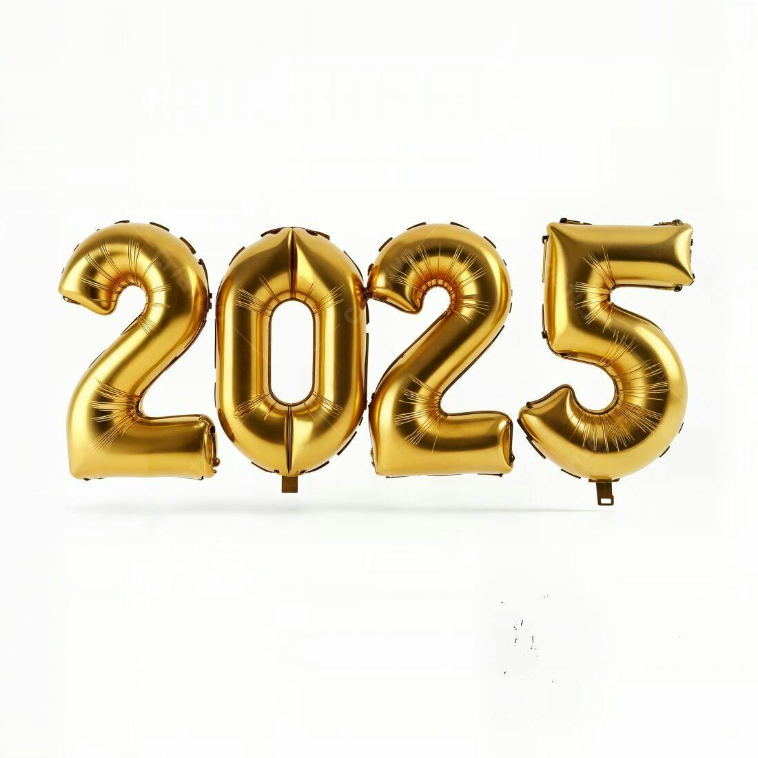 Balões dourados 2025 Ano Novo