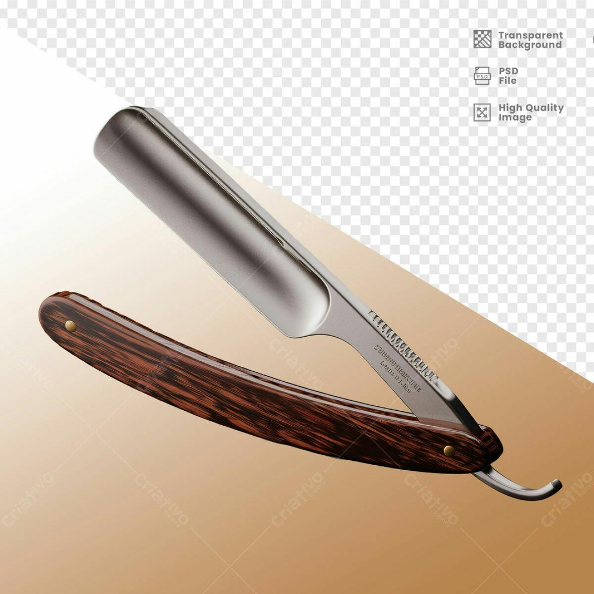 Mockup Navalha Barbeiro PSD Editável