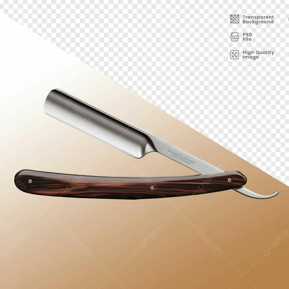 Navalha Elemento 3D Barbearia 7