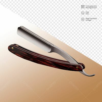 Navalha Elemento 3D Barbearia 13