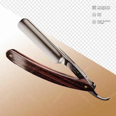 Navalha Elemento 3D Barbearia 14
