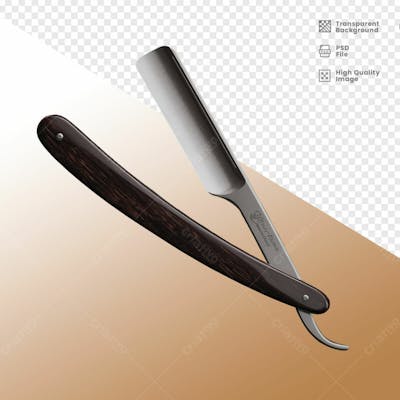 Navalha Elemento 3D Barbearia 15