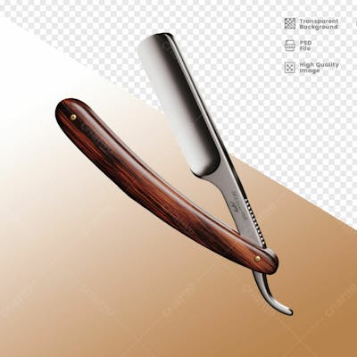 Navalha Elemento 3D Barbearia 16