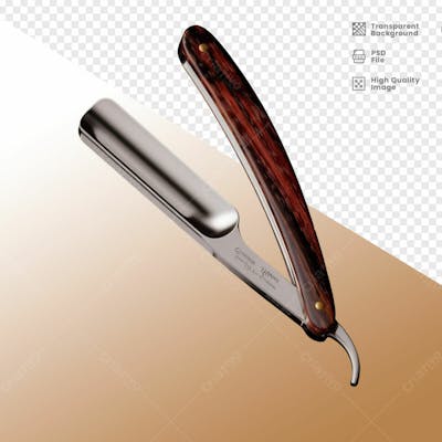 Navalha Elemento 3D Barbearia 17