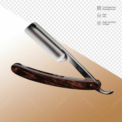 Navalha Elemento 3D Barbearia 18