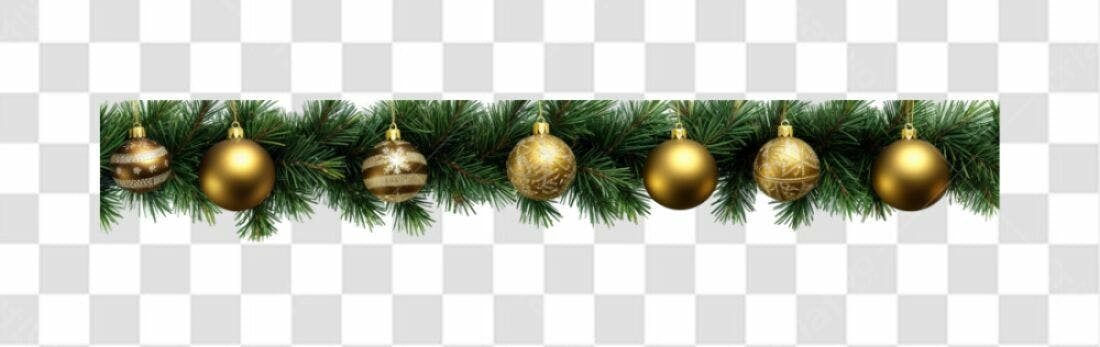 Faixa Natalina PNG com fundo transparente