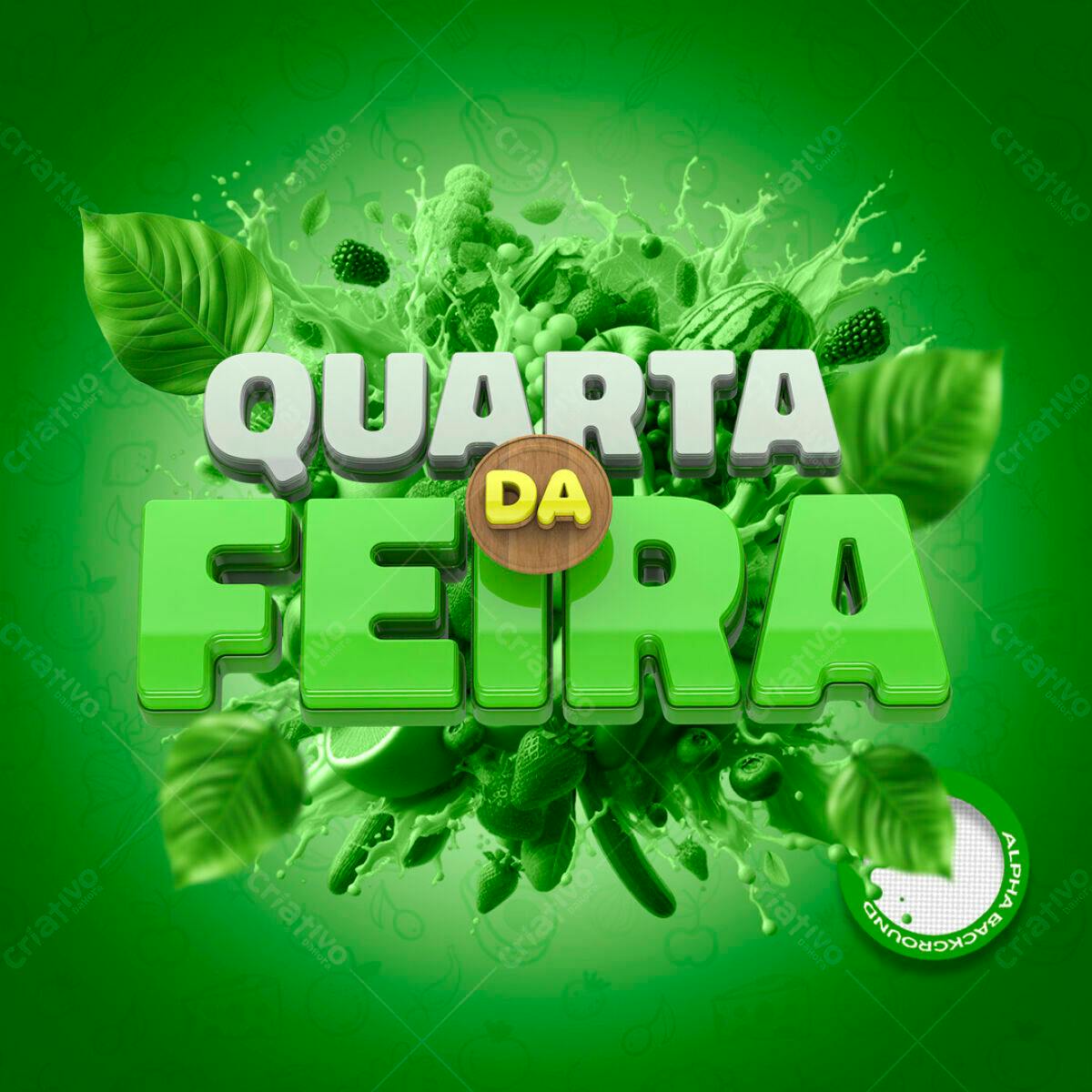 Flyer para Promoção de Hortifruti - Quarta da Feira PSD Editável