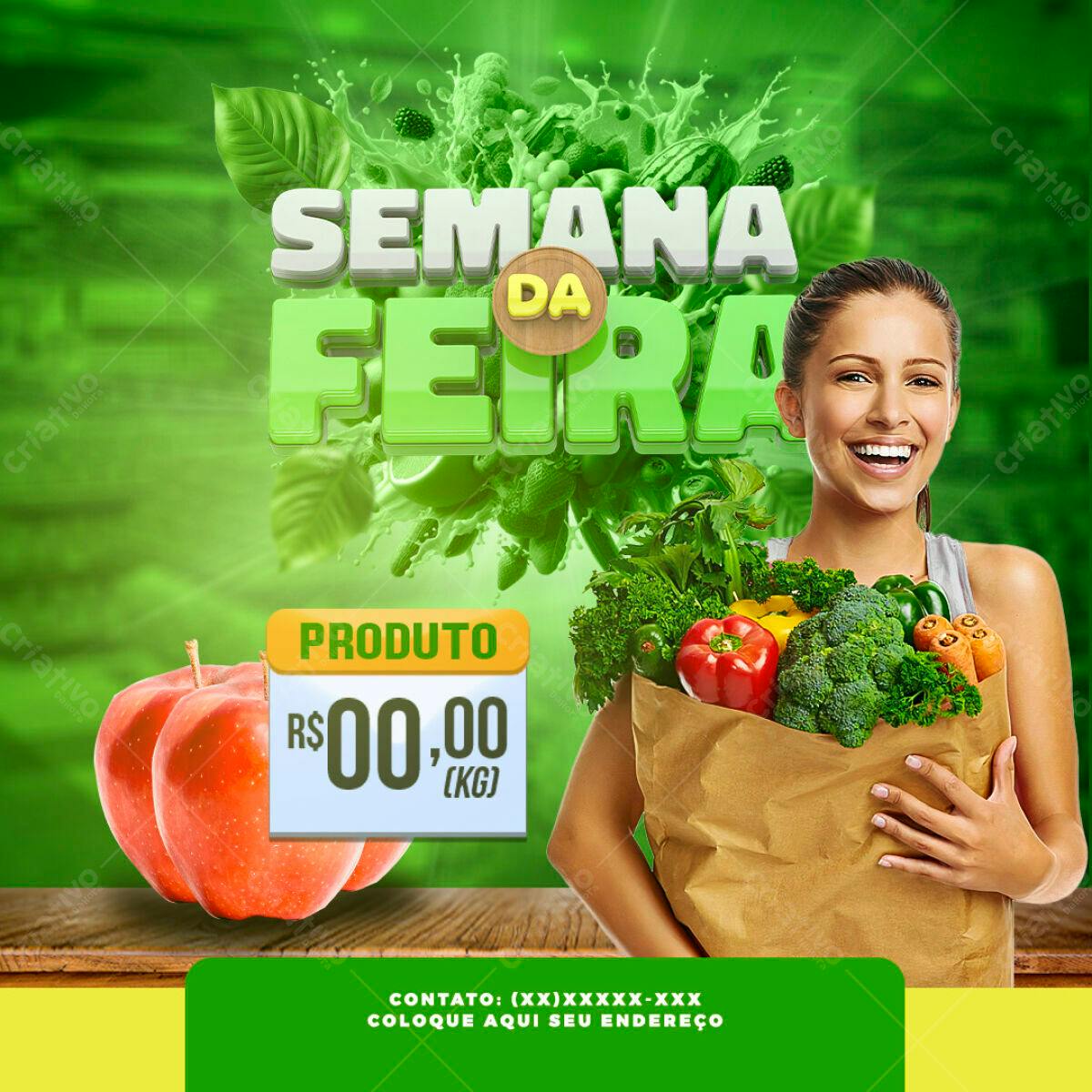 Flyer Semana da Feira PSD Editável