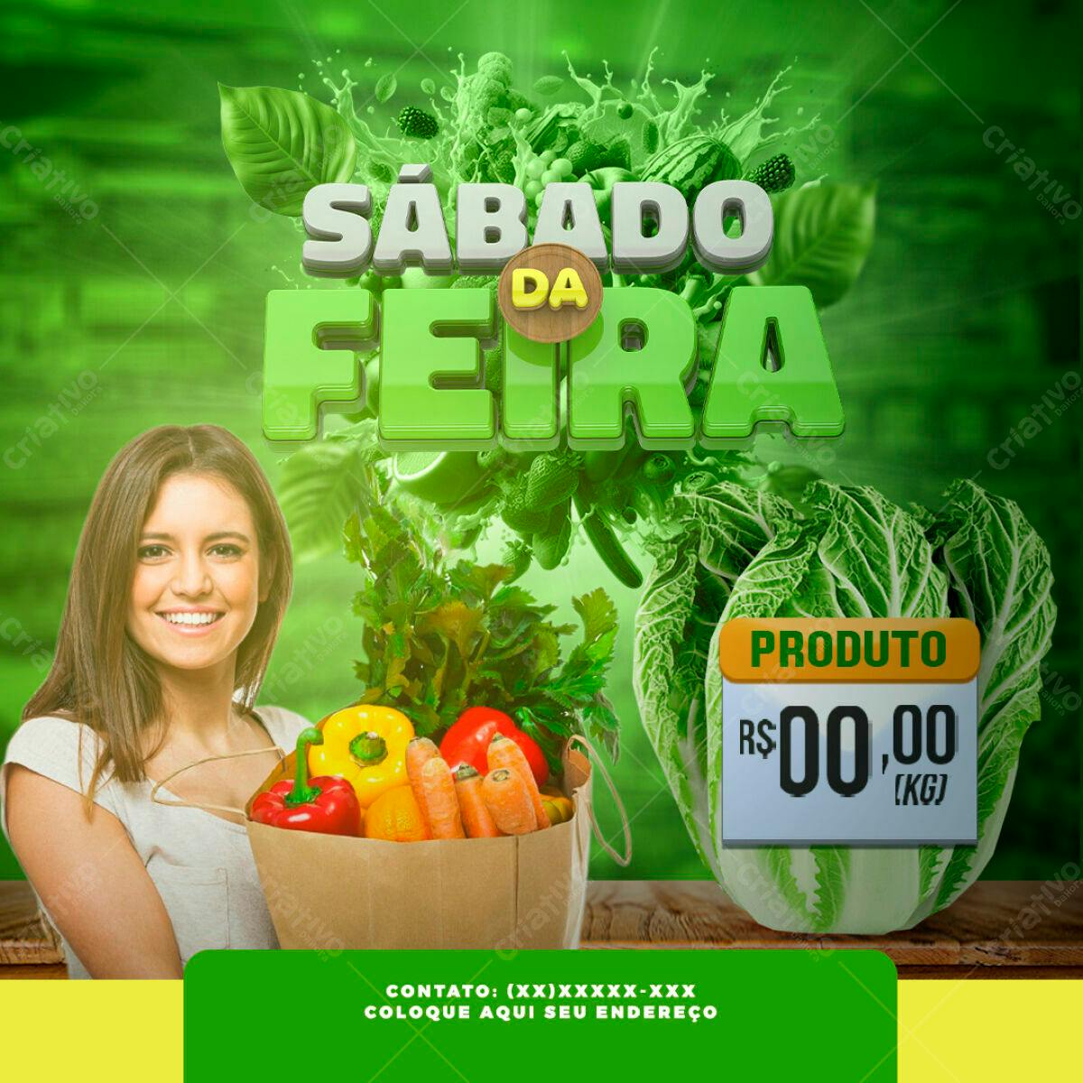 Flyer Sábado da Feira PSD Editável