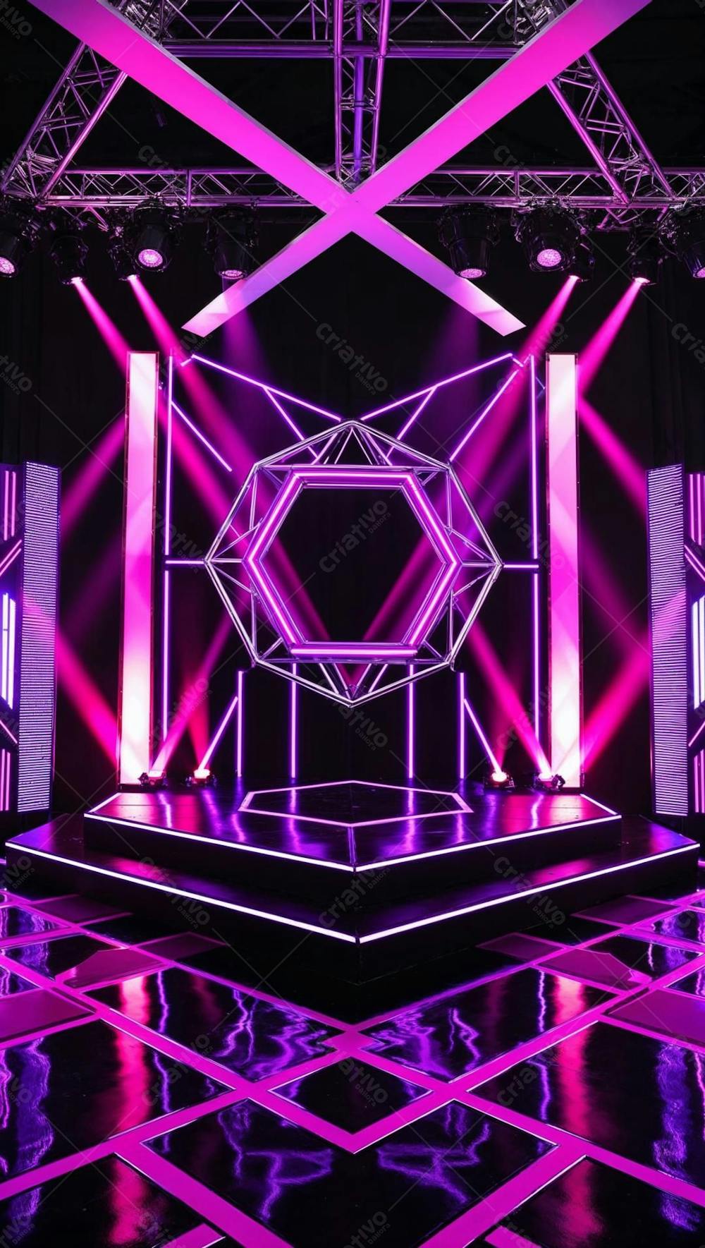 Background Futurista Com Estilo Neon