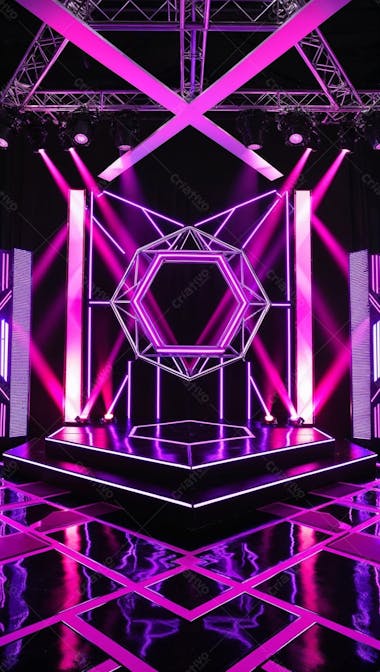 Background Futurista Com Estilo Neon