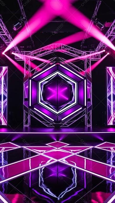 Background Futurista Com Estilo Neon