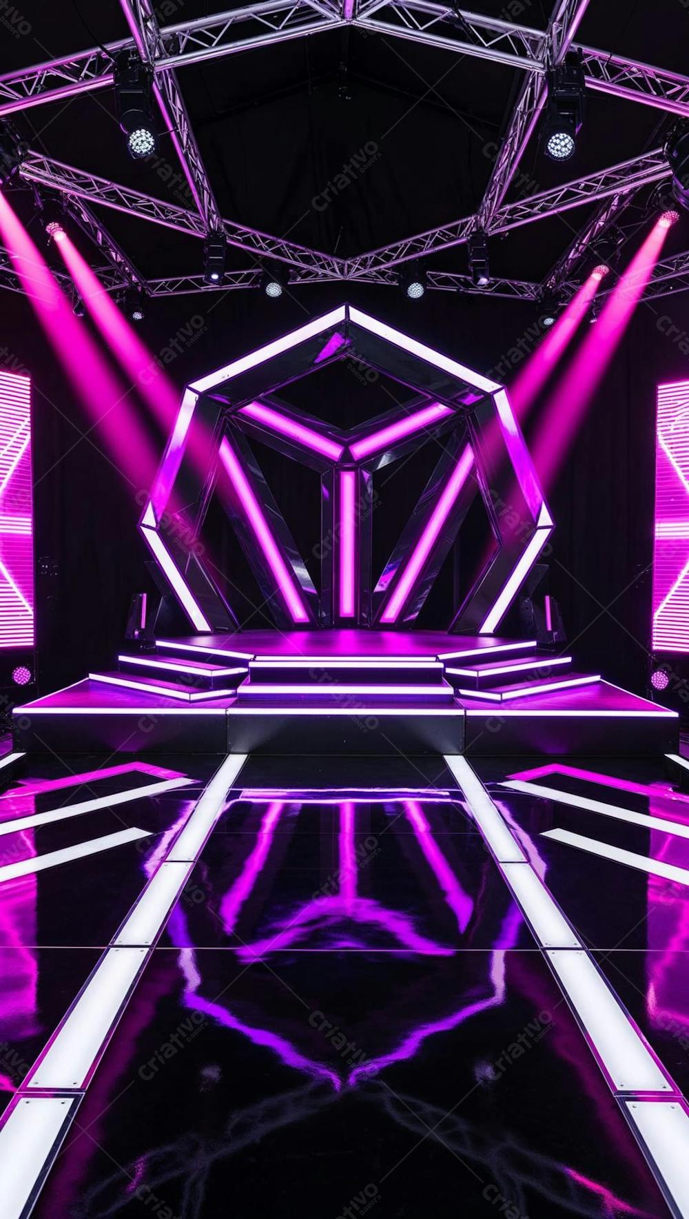 Background Futurista Com Estilo Neon