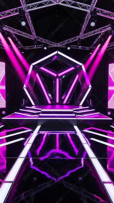 Background Futurista Com Estilo Neon