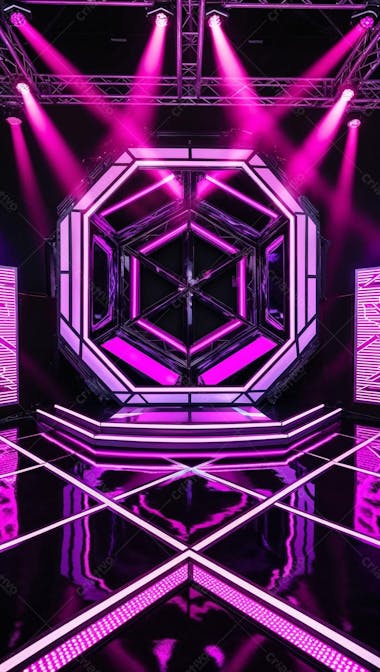 Background Futurista Com Estilo Neon