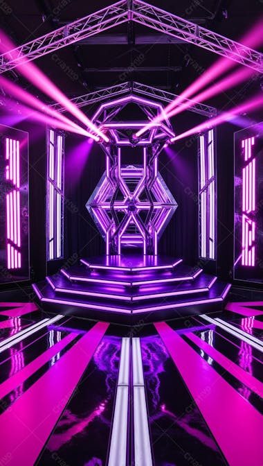 Background Futurista Com Estilo Neon