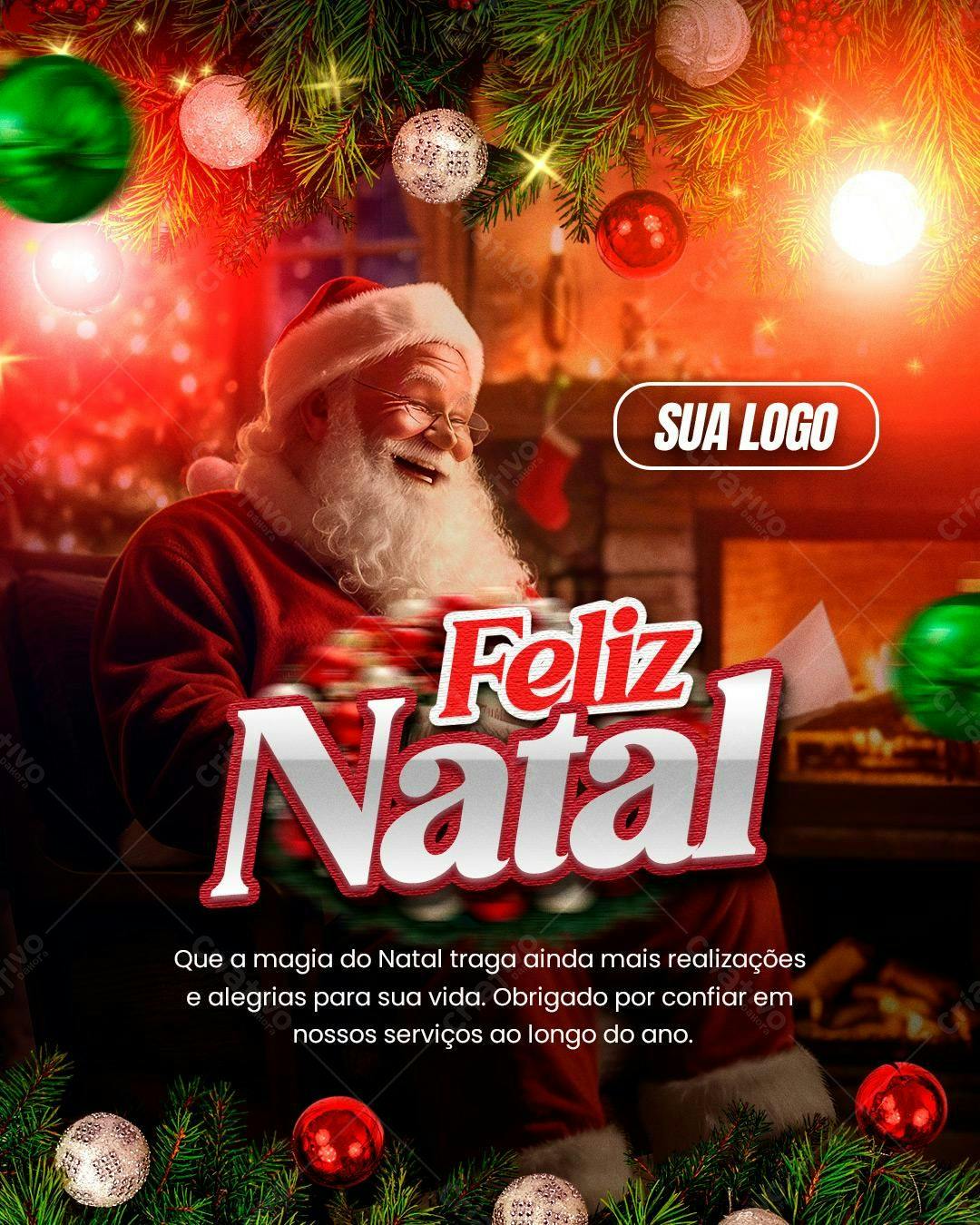 Flyer Feliz Natal PSD Editável