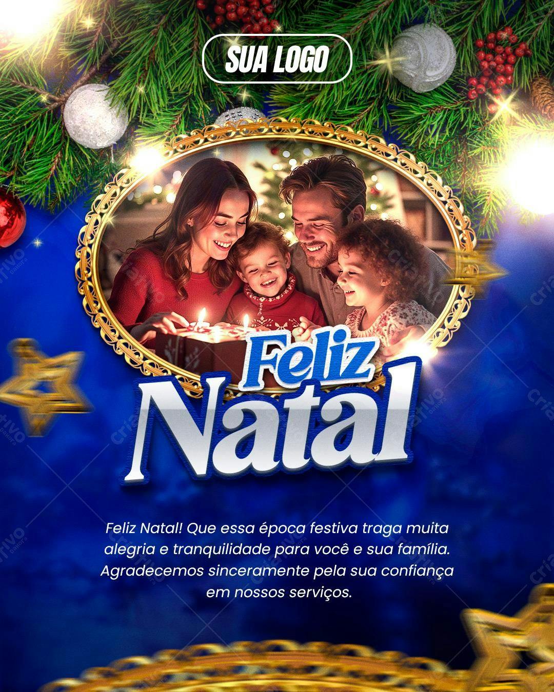 Flyer Natalino Família PSD Editável