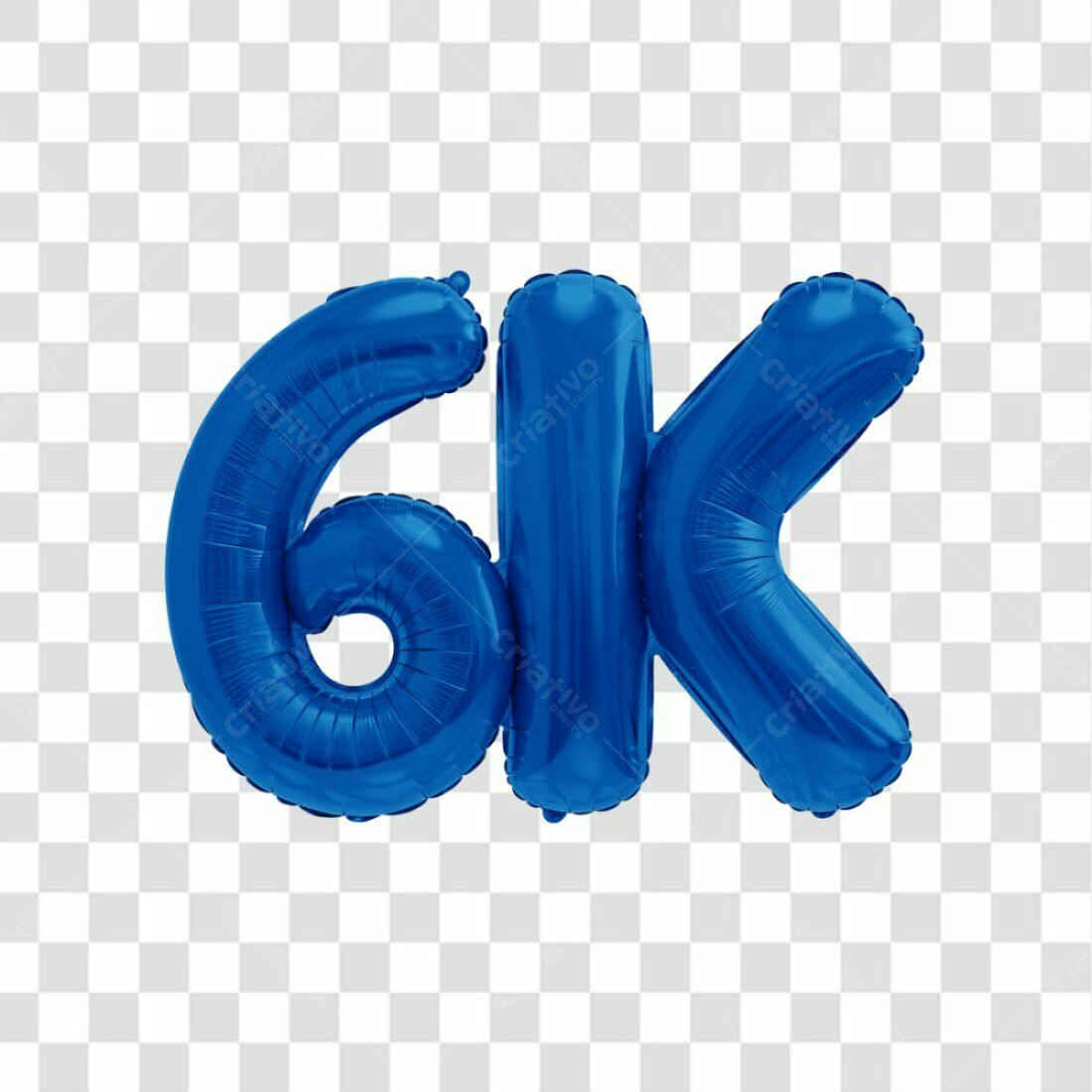Icone 6k Balões Azul PNG com fundo transparente