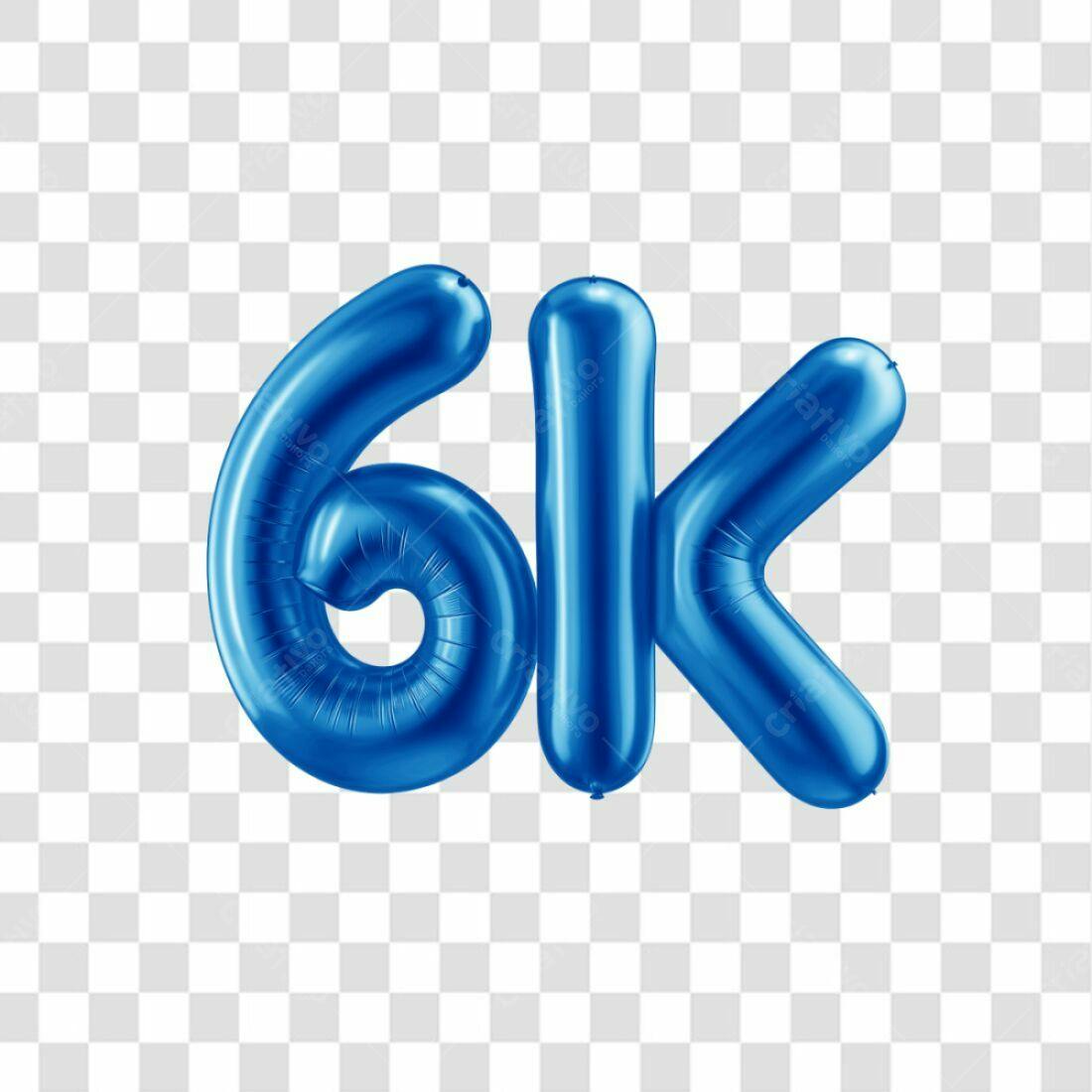 Icone 6k Balões Azul PNG com fundo transparente